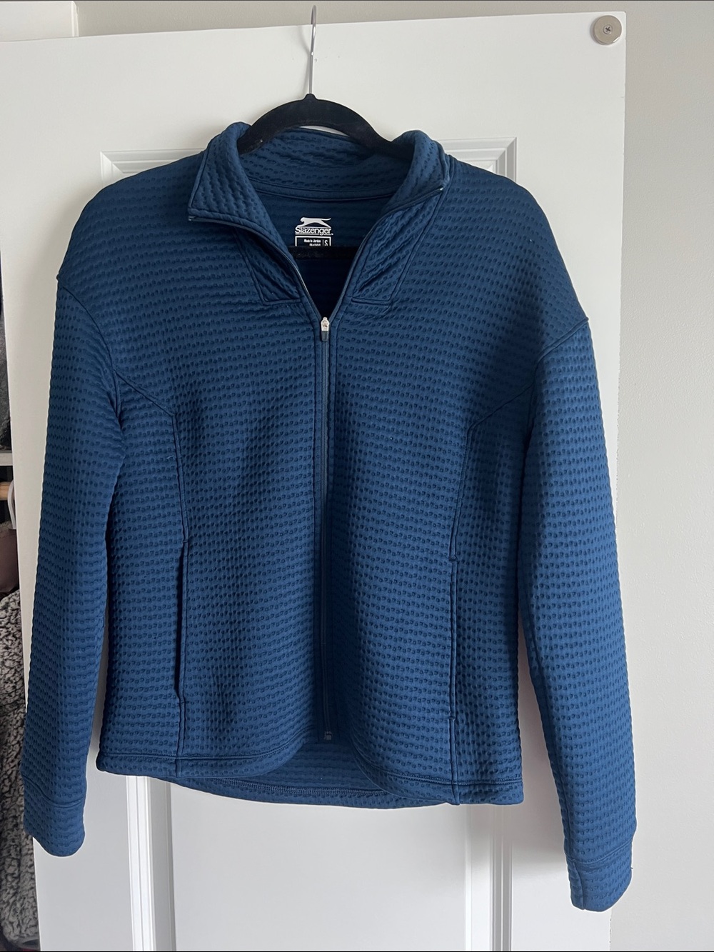 Slazenger navy golf waffle-knit jacket